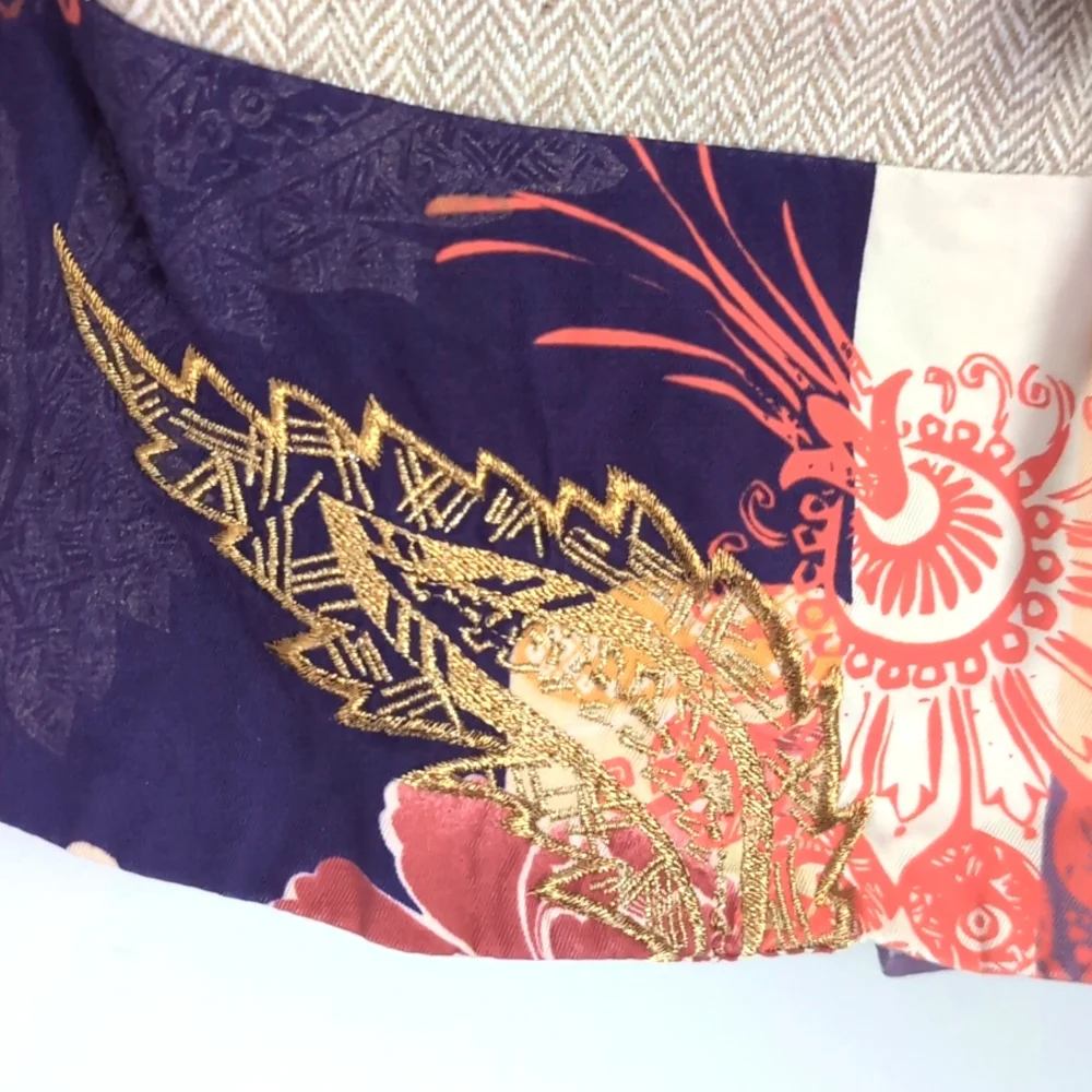 Anthropologie Elevenses Patchwork Iced Juniper Blazer Jacket Size 8 - Picture 7 of 16